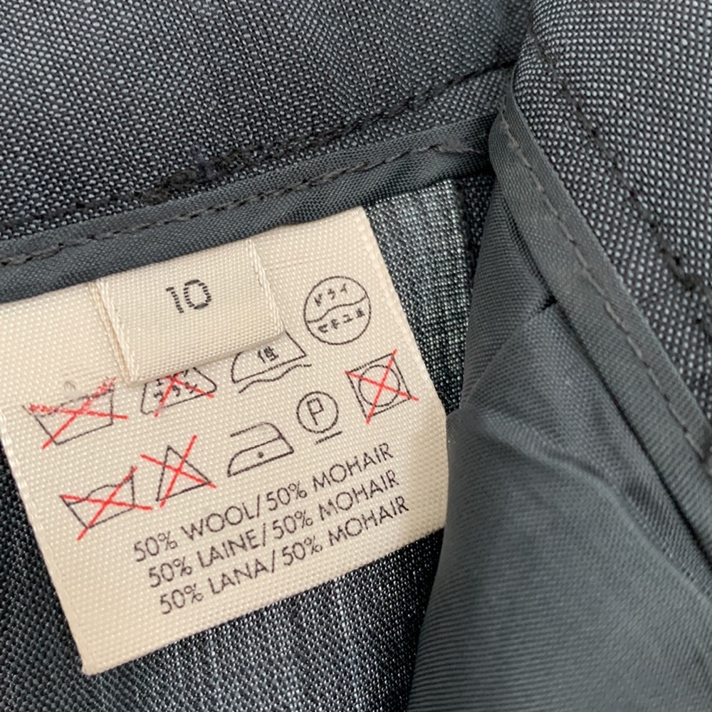 Calvin Klein Collection made in Italy gray wool/mohair slacks size 10, very fine - Picture 5 of 6